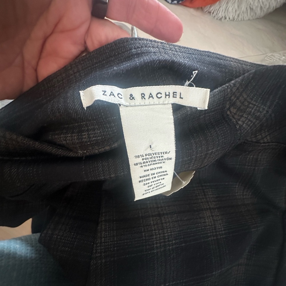 Zac & Rachel Dark Plaid Sport Coat in Black and Gray